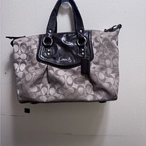 Coach Ashley Signature Satchel Brown/Tan crossbody Y2K